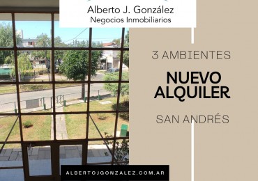 Departamento 3 ambientes en San Andres